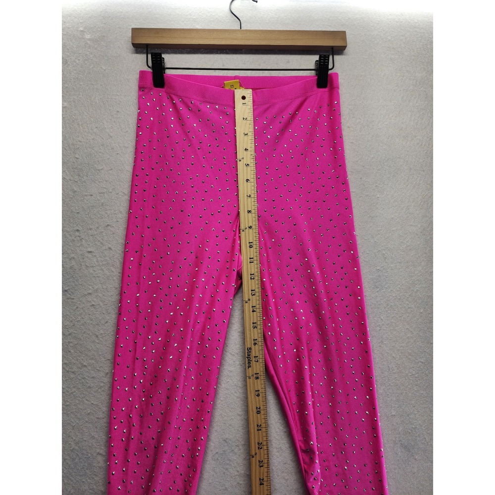 Daisy Women Hot Pink Rhinestone Cropped Zip Jacket and Leggings Set Medium - Picture 11 of 14